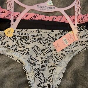 Juicy Couture 3 pair of panties - underwear - satin - no show lines - XL - NWT!!